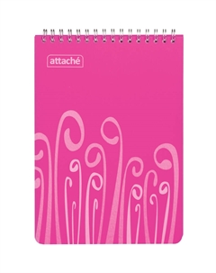 Блокнот Fantasy А5 80 листов розовый в клетку на спирали (147х215 мм) Attache