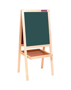 Доска-мольберт магнитно-меловая/маркерная 56x67см Kids лак (с полочкой) Attache