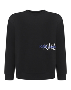 Свитшот хлопковый с текстовым принтом Karl lagerfeld