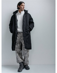 Длинное пальто оверсайз с капюшоном Sela