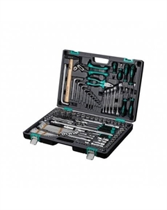 Набор инструментов, 1/2",3/8", 1/4", CrV, пластиковый кейс 142 предмета Stels