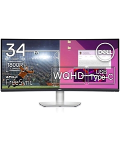 Монитор 34" S3423DWC VA 3440x1440 4ms HDMI, USB Type-C Dell