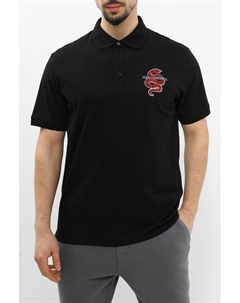 Поло хлопковое с принтом Karl lagerfeld