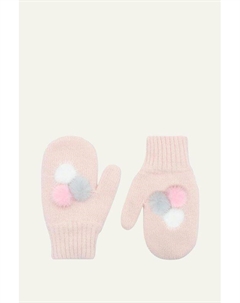 Варежки шерстяные с декором Totti