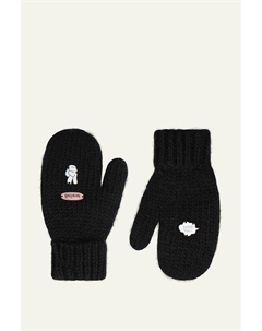 Варежки шерстяные с декором Totti