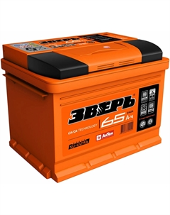 Автомобильный аккумулятор 65 Ач прямая полярность L2 Зверь