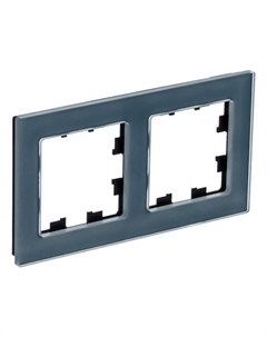 Рамка 2 поста ATLASDESIGN NATURE натуральное стекло грифель Systeme electric