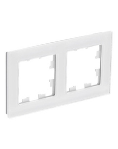 Рамка 2 поста ATLASDESIGN NATURE натуральное стекло белый Systeme electric