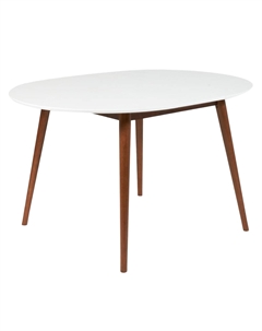 Стол кухонный раздвижной круглый d1 м белый/коричневый Bosco (13997) Tetchair