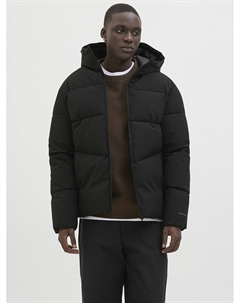 Куртка стеганая с капюшоном черный Jack & jones