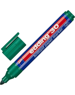 Маркер перманентный пигментный 30/004 зеленый (толщина линии 1,5-3 мм) круглый наконечник Edding