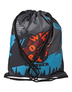 Мешок для сменной обуви Класс Brother bear 330х420 мм черный с 1 отделением Комус