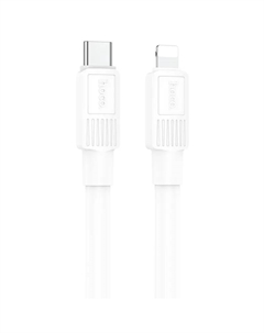 Кабель USB Type-C(M)-Lightning 8-pin(M), 3А, Power Delivery 20 Вт, 1 м, белый, HOCO Solid X84 Hoco