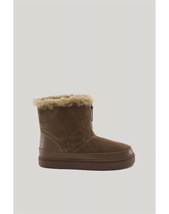 Ботинки зимние на меху темно-оливкового цвета 2mood