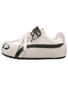 Женские низкие скейтбордские кеды бело-черные, цвет White Black Jimixiong