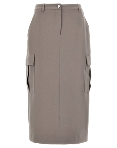 Расклешенная карго-юбка, серый Theory