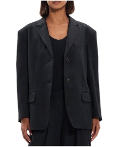 Теория Бокси оверсайз куртка, черный Theory