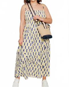 Платье-бюстье с эффектом мазков кисти в разноцветной гамме, мультиколор Bobo choses