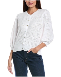 Айла Вайолет пуловер с ажурным узором, белый &isla