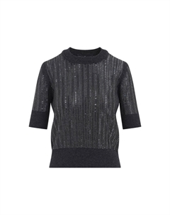 Серый пуловер из натуральной шерсти Ermanno scervino