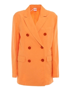 Двубортный блейзер с классическими лацканами и передними карманами, оранжевый Aspesi