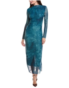 Сетчатое макси-платье, зеленый Ipponelli