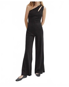 Молли комбинезон с одним плечом в черном цвете Crescent