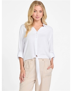 Джексон рубашка с галстуком в рубчик, белый Guess factory