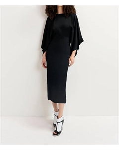 Gorpio платье миди с рукавами-кимоно в черном цвете Essentiel antwerp