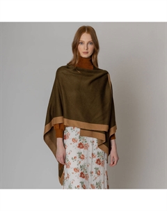 Бордюрное пончо руана с наплечным ремнем, оливковый Truedames