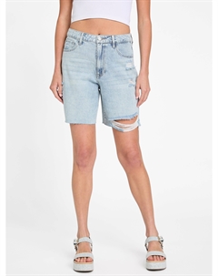 Люси высокие джинсовые бермуды, Light Destroy Wash 30 Inseam Guess factory