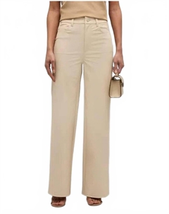 Саша брюки из экокожи в цвете экрю, Ecru Paige