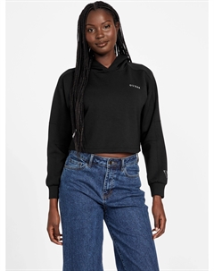 Шерстяной вязаный укороченный топ, черный Guess factory