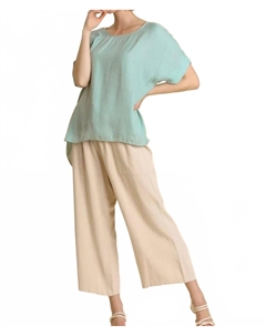 Мятный жаккардовый топ с рукавом долман Umgee