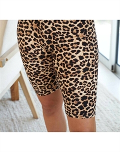 Вязаные байкерские шорты с принтом гепарда, разноцветные, мультиколор White birch