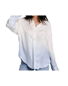 Lola Оверсайз Рубашка с водопадом в бело-голубом омбре Dear john denim