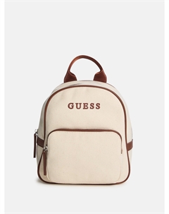 Рюкзак с логотипом из ткани Canvas, Natural Guess factory