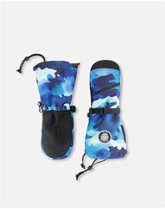 Зимние варежки Teknik Teal Blue Camouflage Deux par deux