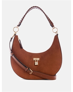 Калин Искусственная замковая сумка через плечо, коричневый Guess factory