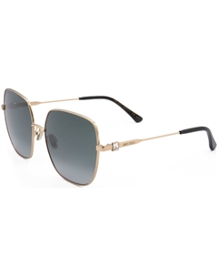Женские Серые Солнцезащитные очки 60 мм, золотой Jimmy choo
