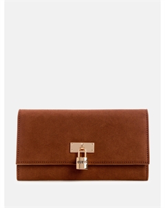 Калин Искусственная замша Узкий клатч-кошелек, коричневый Guess factory