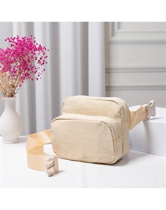 Сплошная нейлоновая сумка-слинг Поясная сумка Бандана, бежевый Fashnzfab