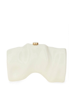 Скульптурный белый акриловый клатч Cult gaia