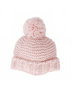 Розовая шапочка с помпонами для девочек Huggalugs