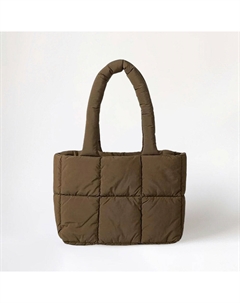 Стеганая сумка через плечо с принтом, темно-коричневый Fashnzfab