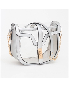 Прозрачная седельная сумка, серебряный Fashnzfab
