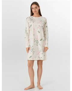 Сорочка ночная женская бежевая с узором Mark formelle