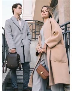 Сумка женская багет на молнии, 21×6×11 см, коричневая Textura