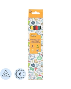 Карандаши цветные Класс (№1School Отличник) 6 карандашей 6 цветов трехгранные Комус