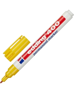 Маркер перманентный 400/5 желтый (толщина линии 1 мм) круглый наконечник Edding